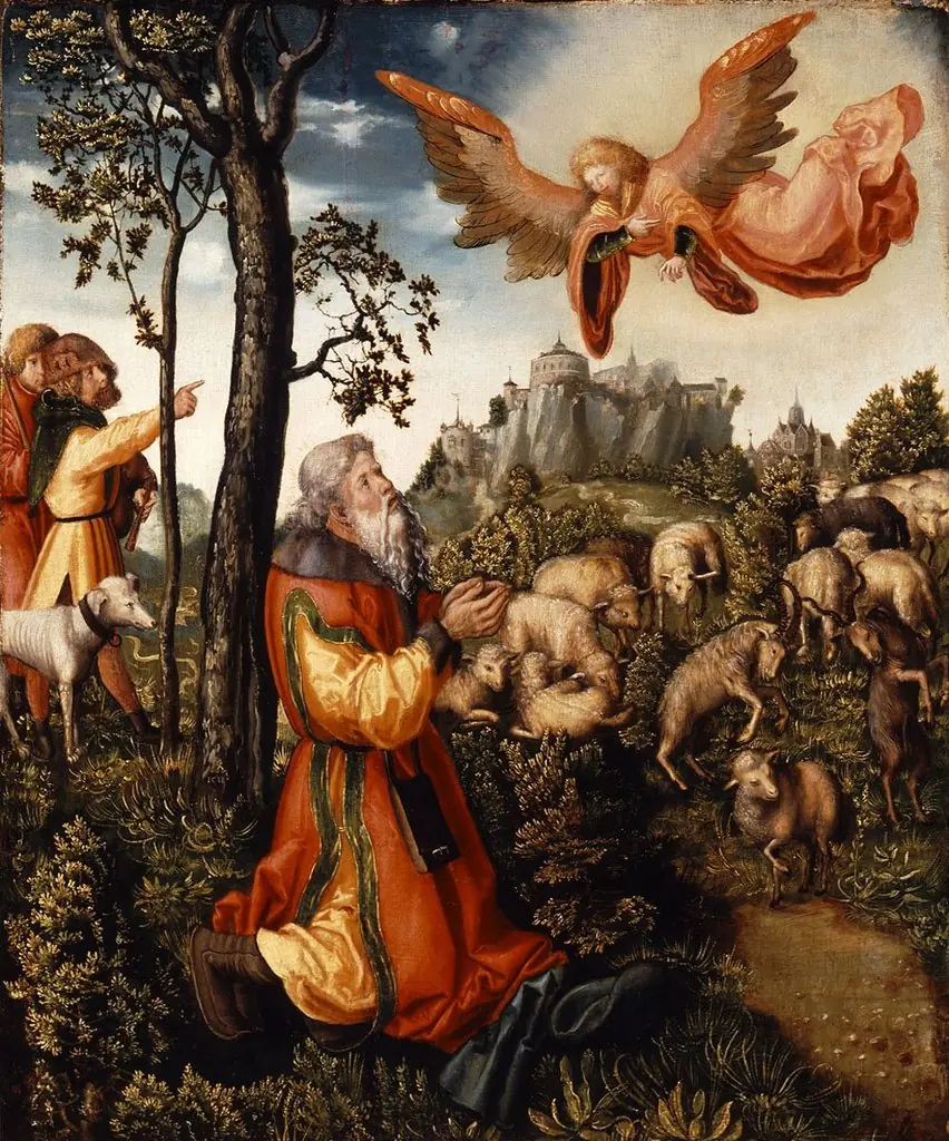 The Annunciation to Joachim, by Lucas Cranach the Elder