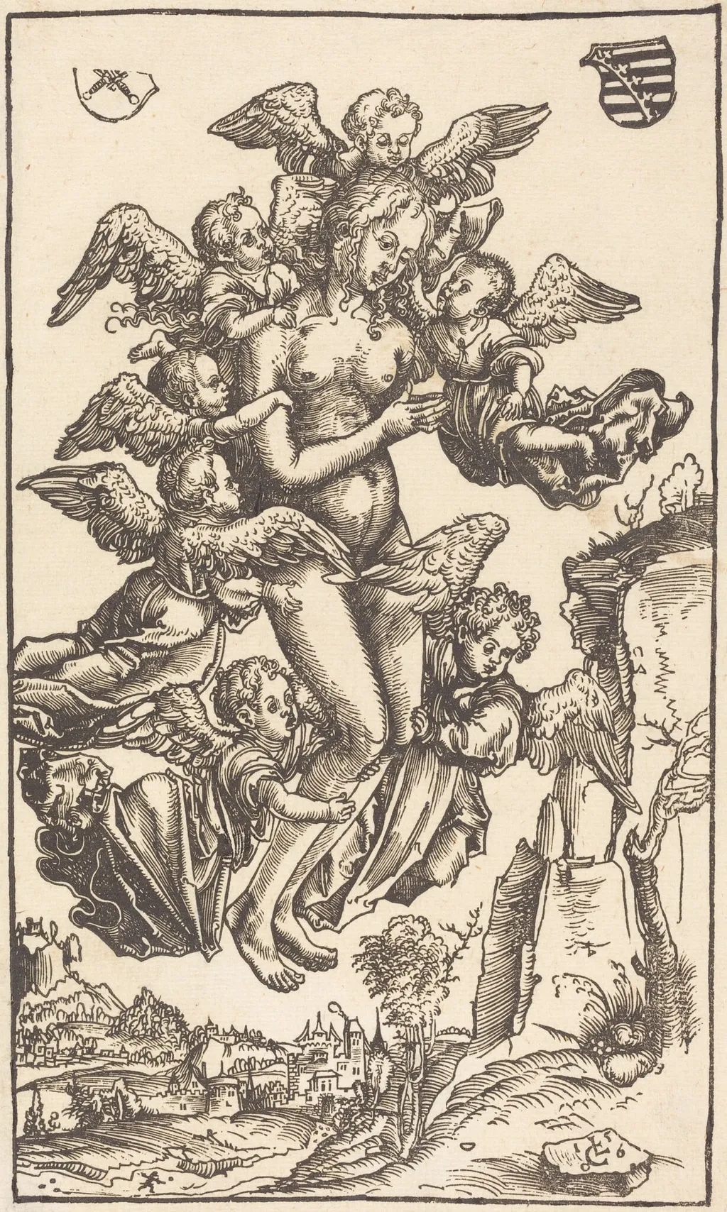 The Ecstasy of Saint Mary Magdalene, by Lucas Cranach the Elder, ink, 1506