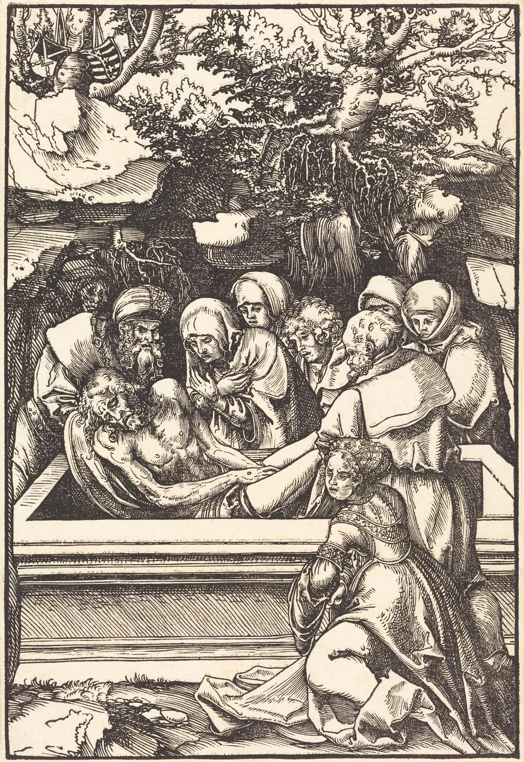 The Entombment, by Lucas Cranach the Elder, ink, 1509