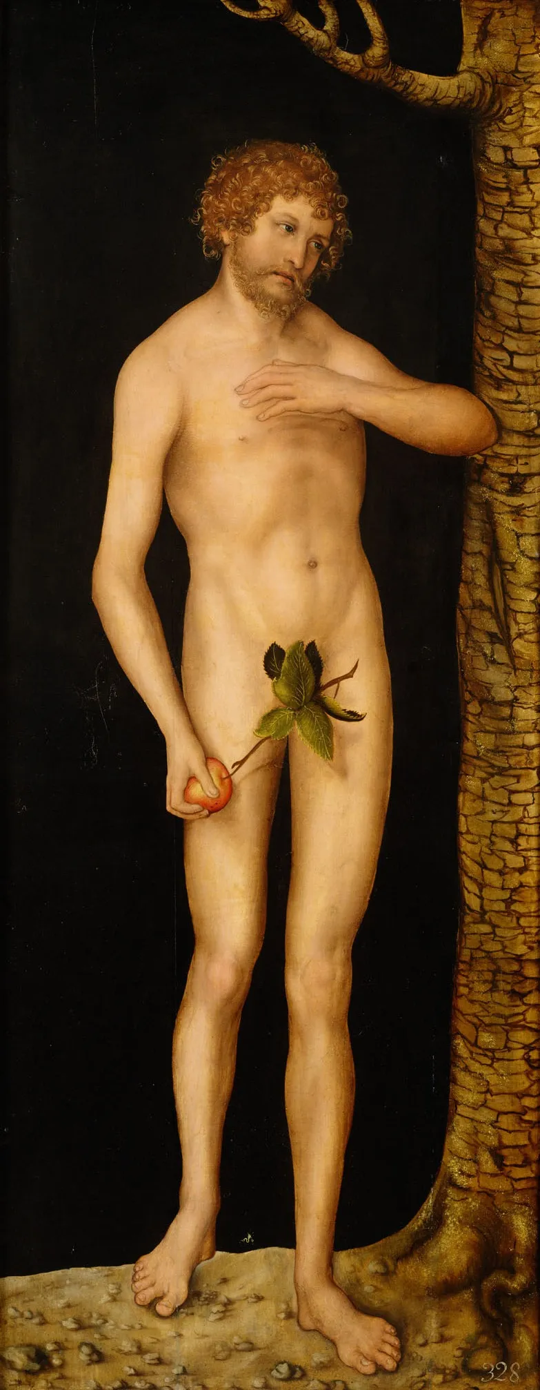 The Fall of Man: Adam, by Lucas Cranach the Elder, unspecified, 1515