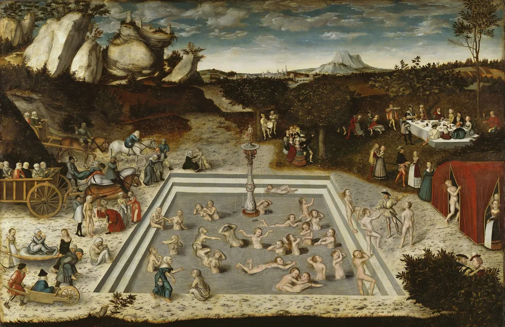 The fountain of youth, by Lucas Cranach the Elder, paint, 1546