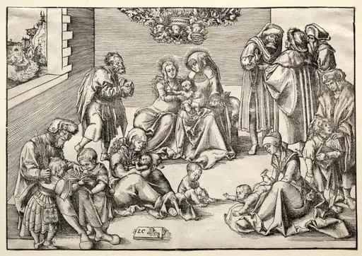 The Holy Family and Kindred, by Lucas Cranach the Elder