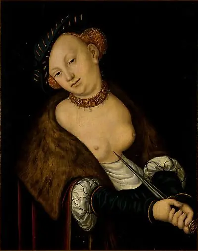 The Suicide of Lucretia, by Lucas Cranach the Elder