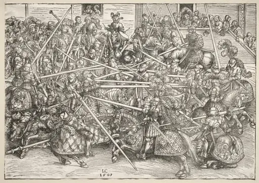 The Tournament with lances, by Lucas Cranach the Elder