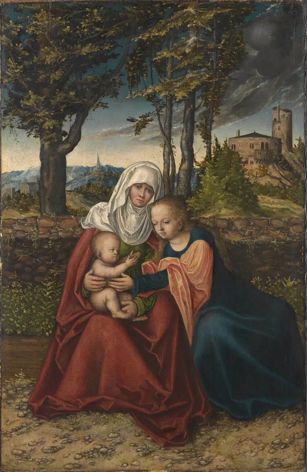 The Virgin and Child with Saint Anne, by Lucas Cranach the Elder, oil, 1516