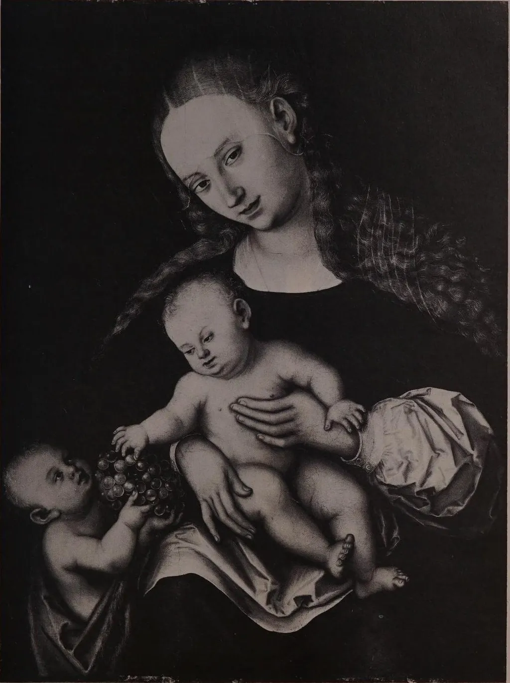 The Virgin and Child with the Infant St John, by Lucas Cranach the Elder, paint, 1522