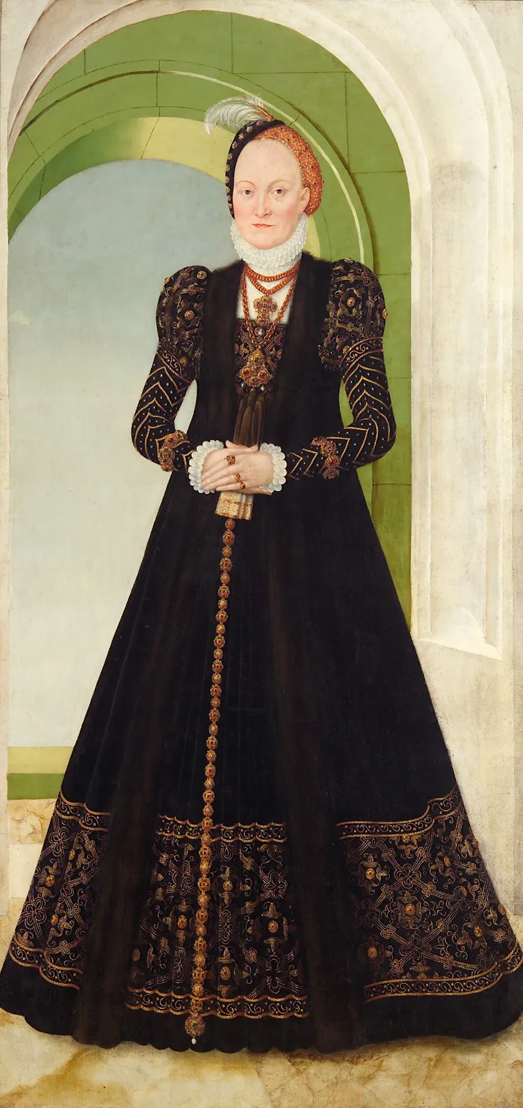 Anna of Denmark, Duchess of Saxony, by Lucas Cranach the Younger, unspecified, 1565