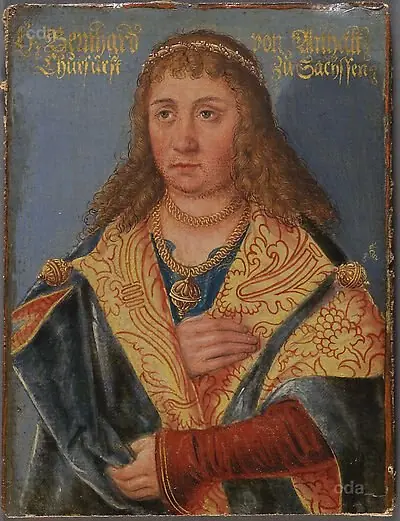 Bernhard of Anhalt, Duke of Saxony, son of Albrecht the Bear, died 1212, by Lucas Cranach the Younger