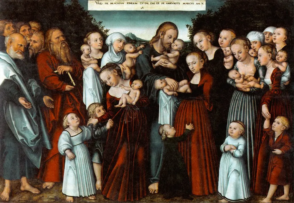 Christ blessing the children, by Lucas Cranach the Younger