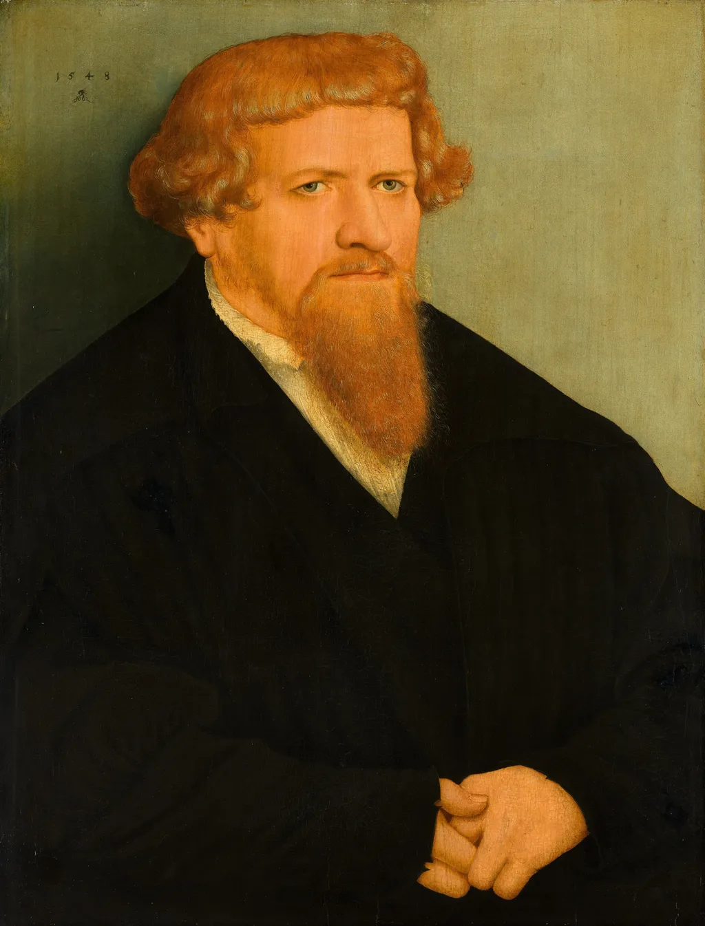 Portrait of a Man with a Red Beard, by Lucas Cranach the Younger, oil, 1548