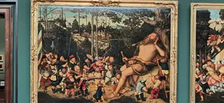 The sleeping Hercules with the Pygmies, by Lucas Cranach the Younger, 1551