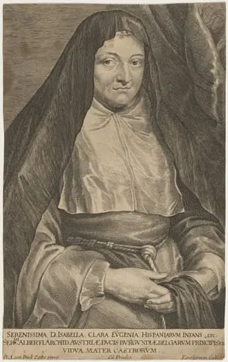 Isabella Clara Eugenie as a Nun, by Lucas Emil Vorsterman