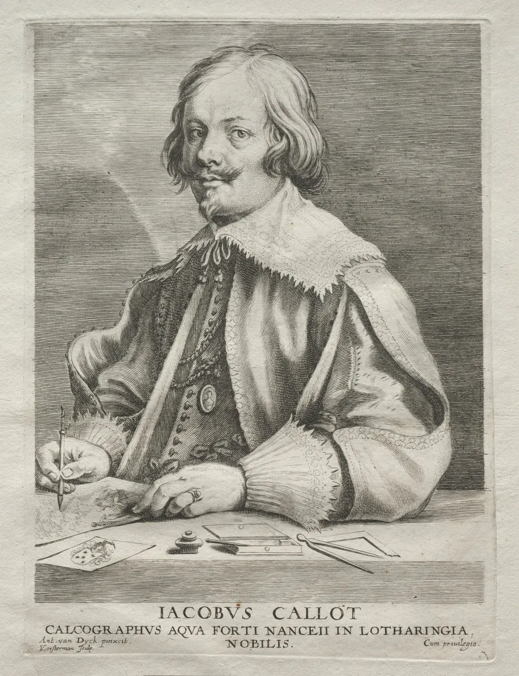 Jacques Callot, by Lucas Emil Vorsterman, 1645