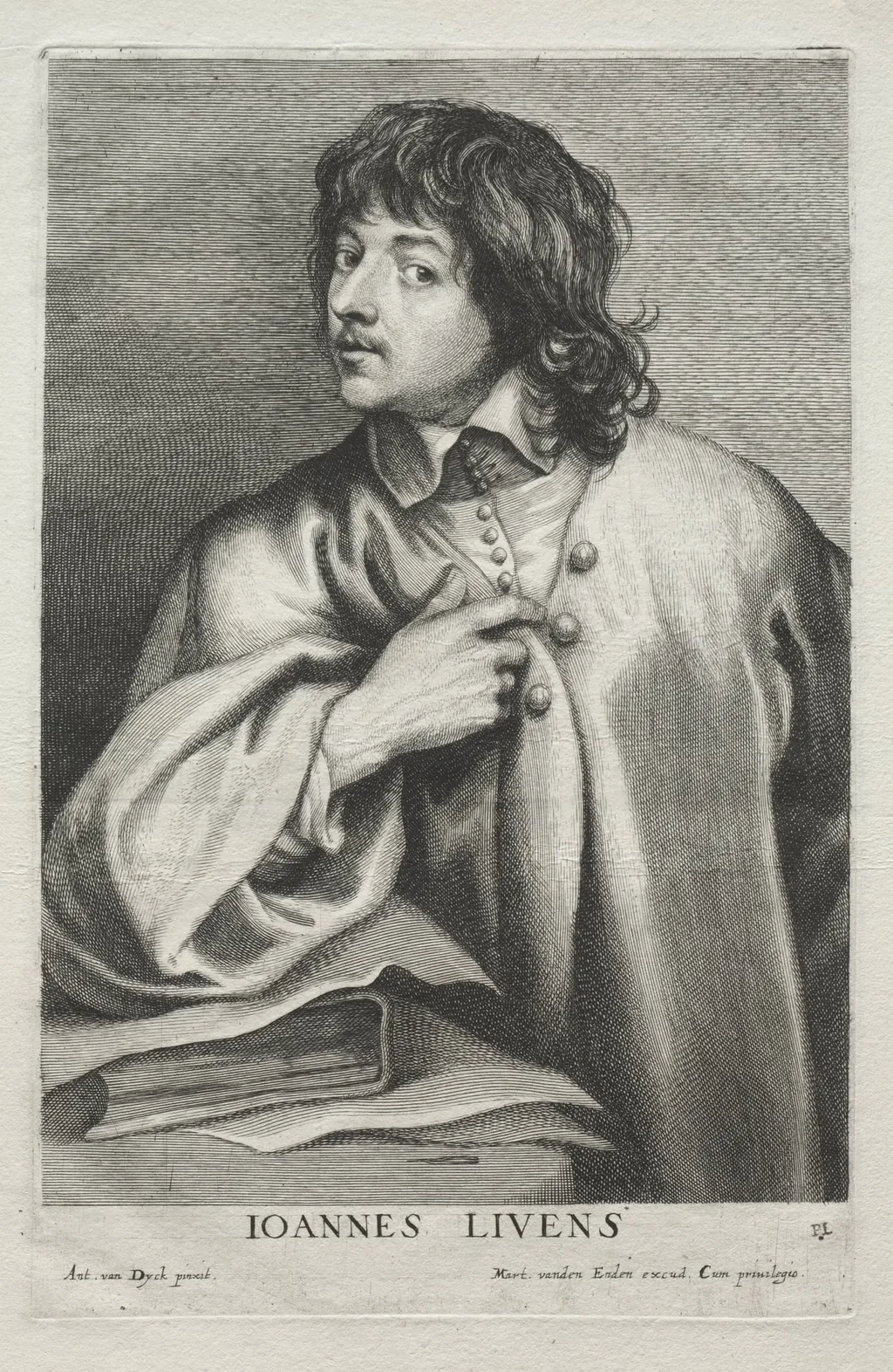 Jan Lievens, by Lucas Emil Vorsterman, 1638