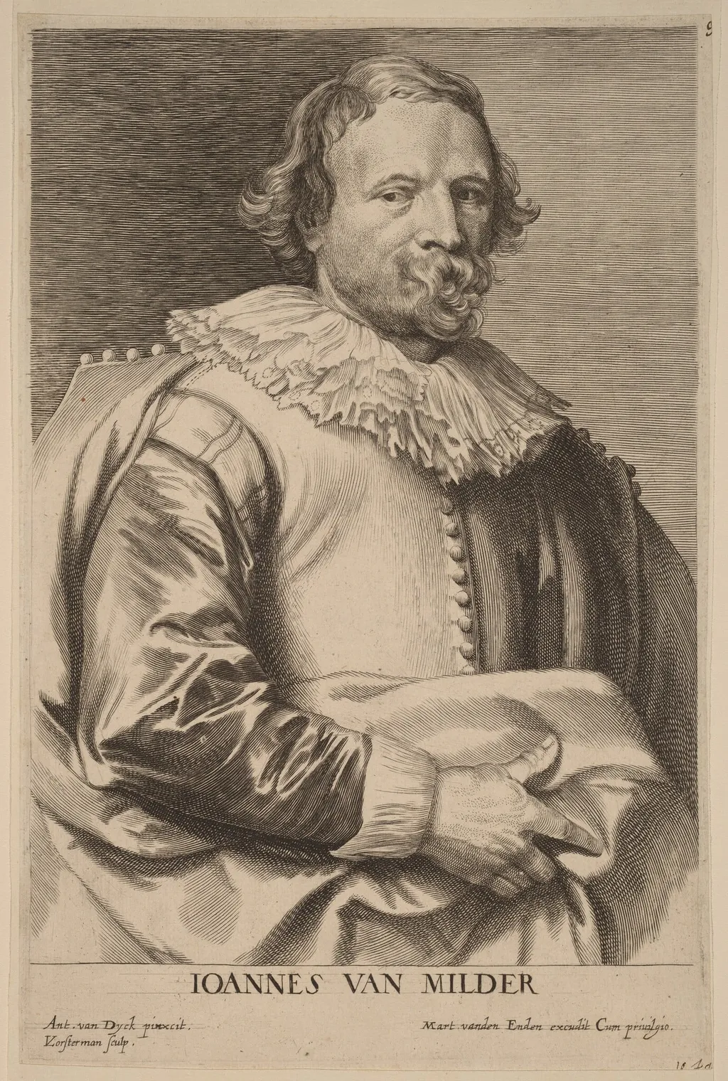 Jan van Mildert, by Lucas Emil Vorsterman, ink, 1634