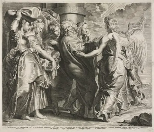 Lot and His Family Leaving Sodom, by Lucas Emil Vorsterman