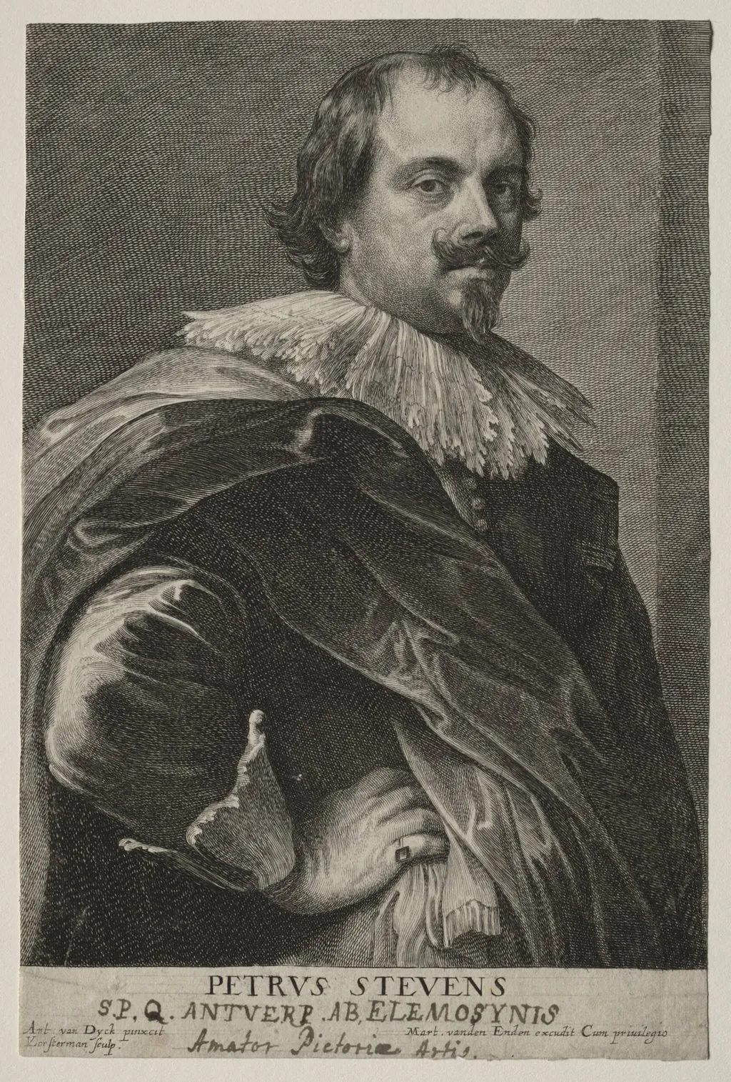 Portrait of Peter Stevens, by Lucas Emil Vorsterman, 1604
