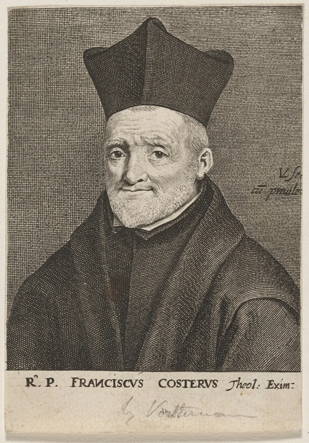 R. P. Francis Coster, by Lucas Emil Vorsterman, ink, 1635