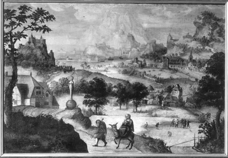 Flight into Egypt, by Lucas Gassel