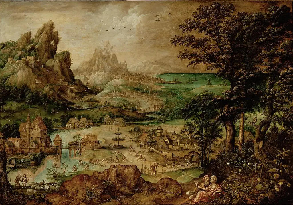 Landscape with Judah and Thamar, by Lucas Gassel