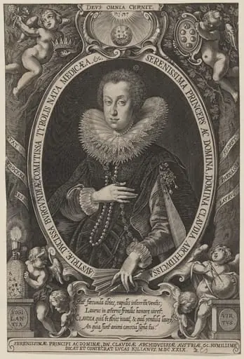 Claudia de Medici, Wife of Leopold of Austrian Tyrol, by Lucas Kilian