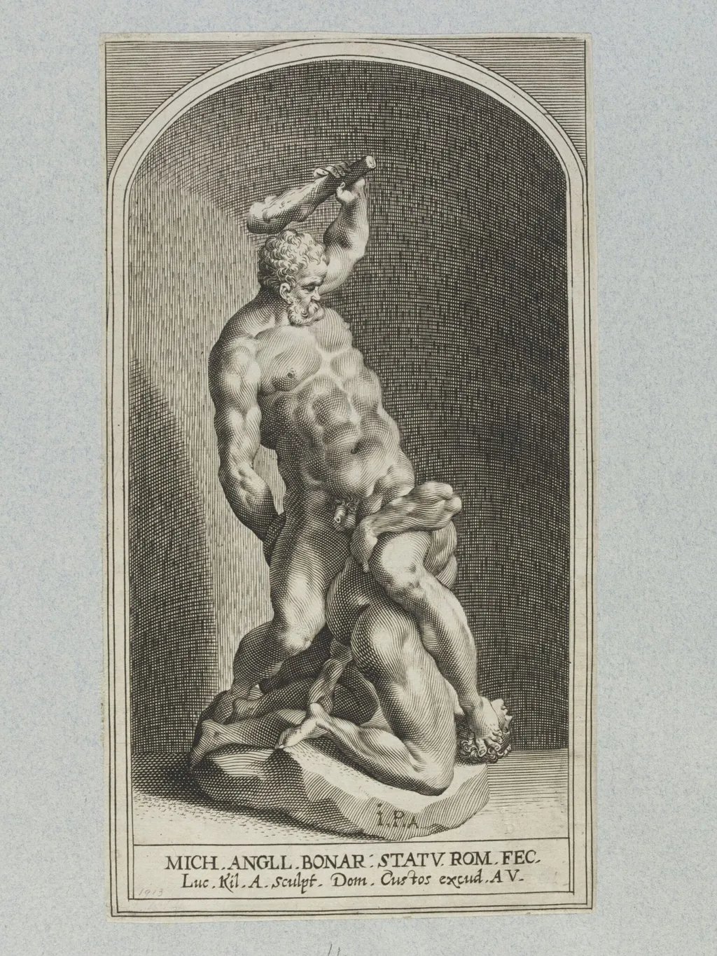 Hercules Killing Cacus, by Lucas Kilian