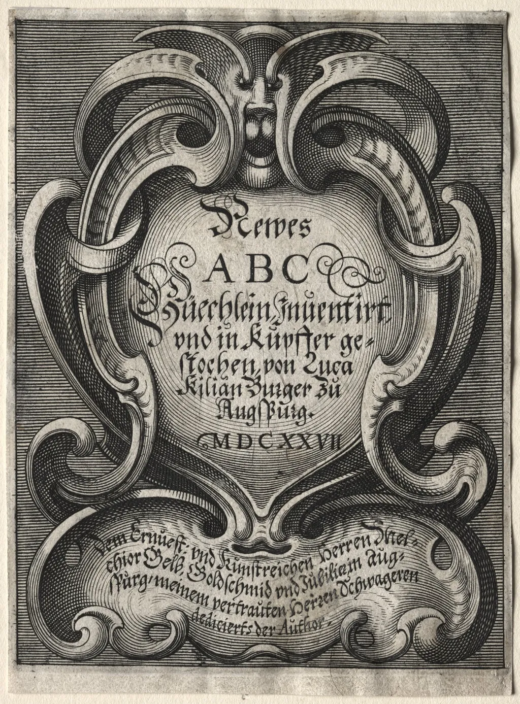 New ABC Booklet, by Lucas Kilian, 1627