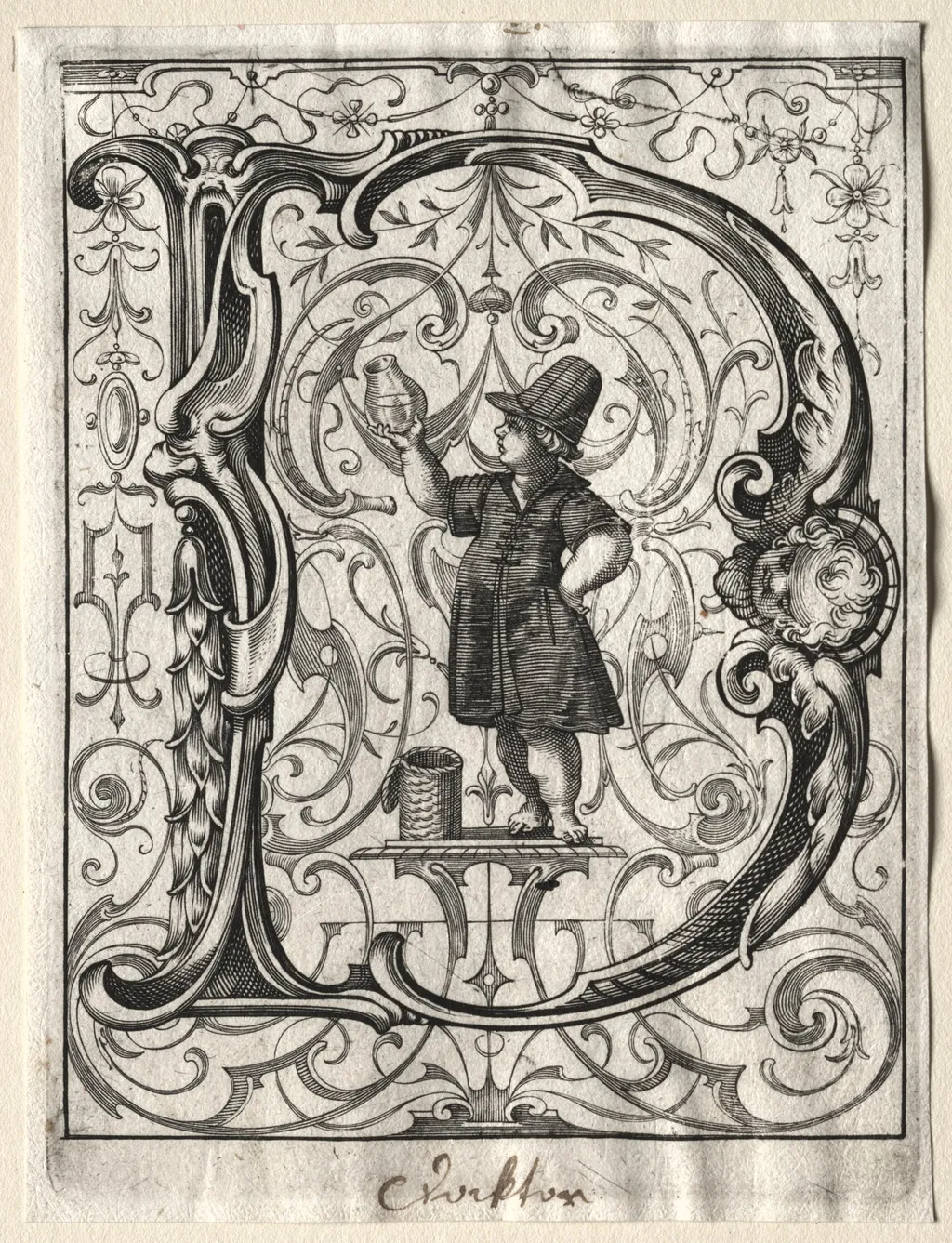 New ABC Booklet: D, by Lucas Kilian, 1627