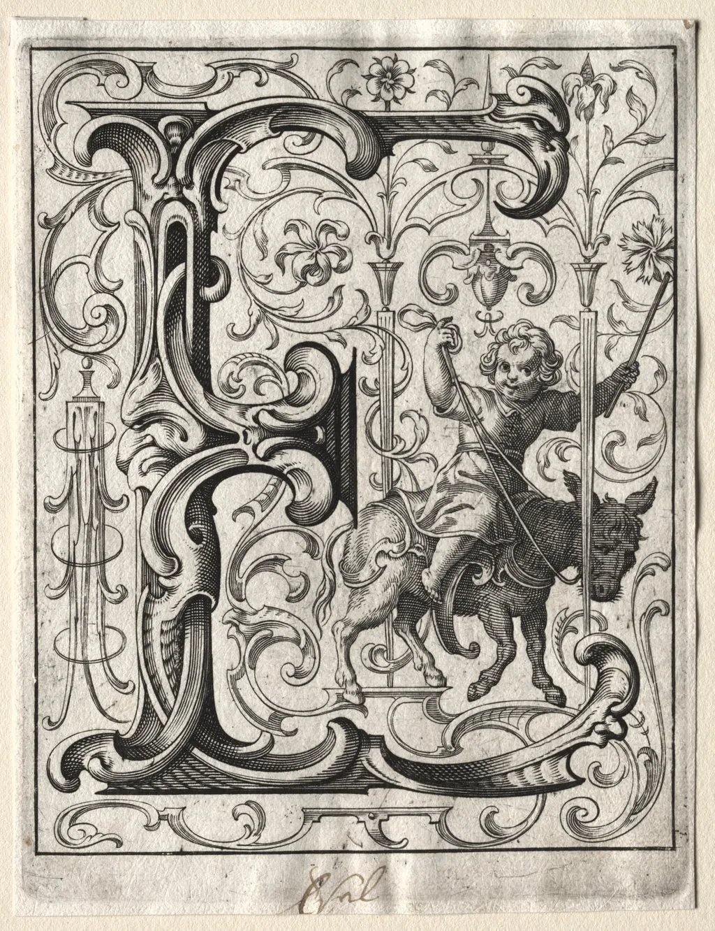 New ABC Booklet: E, by Lucas Kilian, 1627