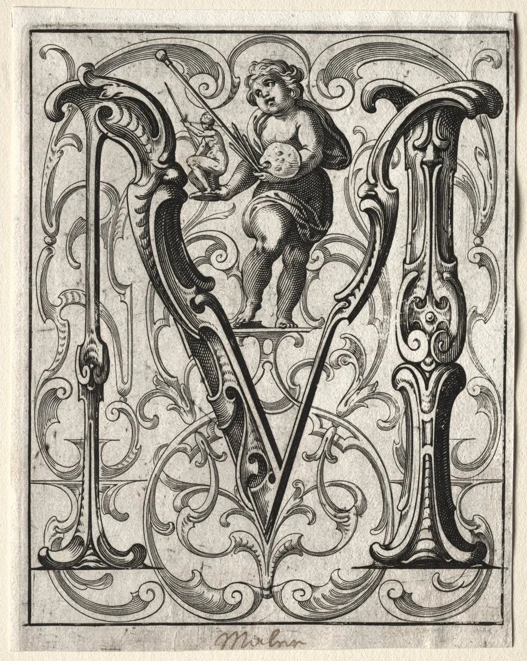 New ABC Booklet: M, by Lucas Kilian, 1627