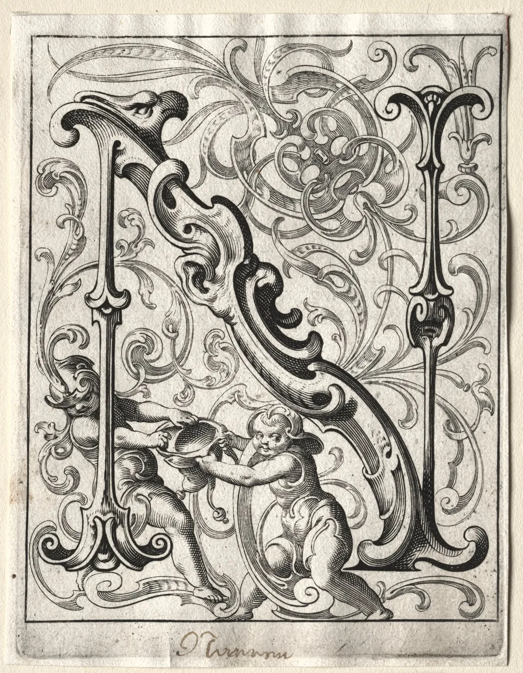 New ABC Booklet: N, by Lucas Kilian, 1627