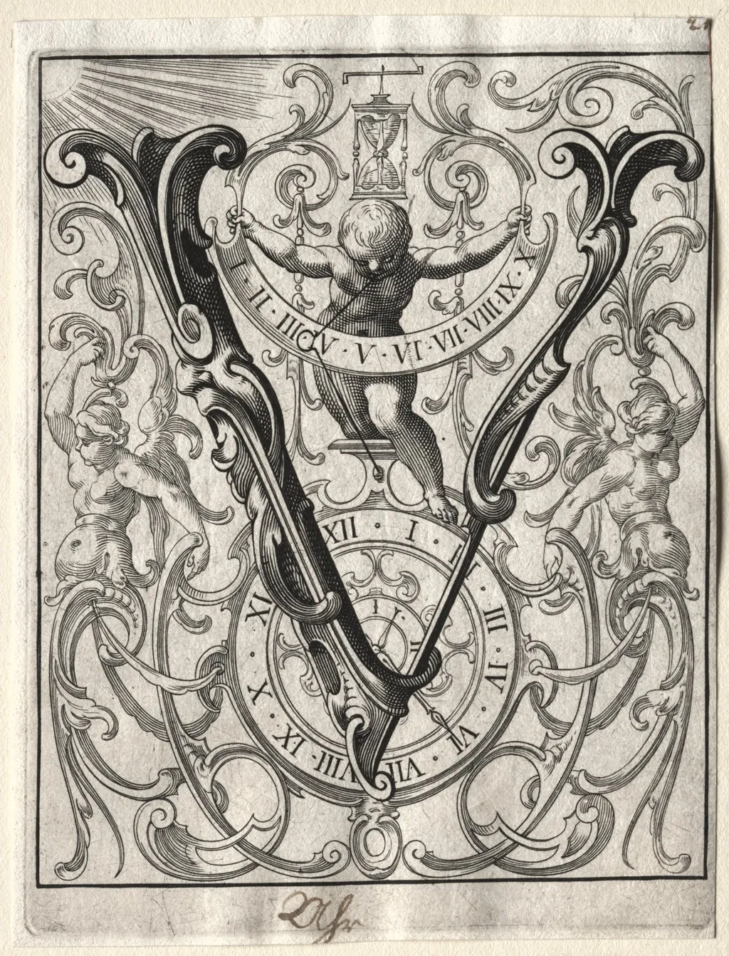 New ABC Booklet: V, by Lucas Kilian, 1627