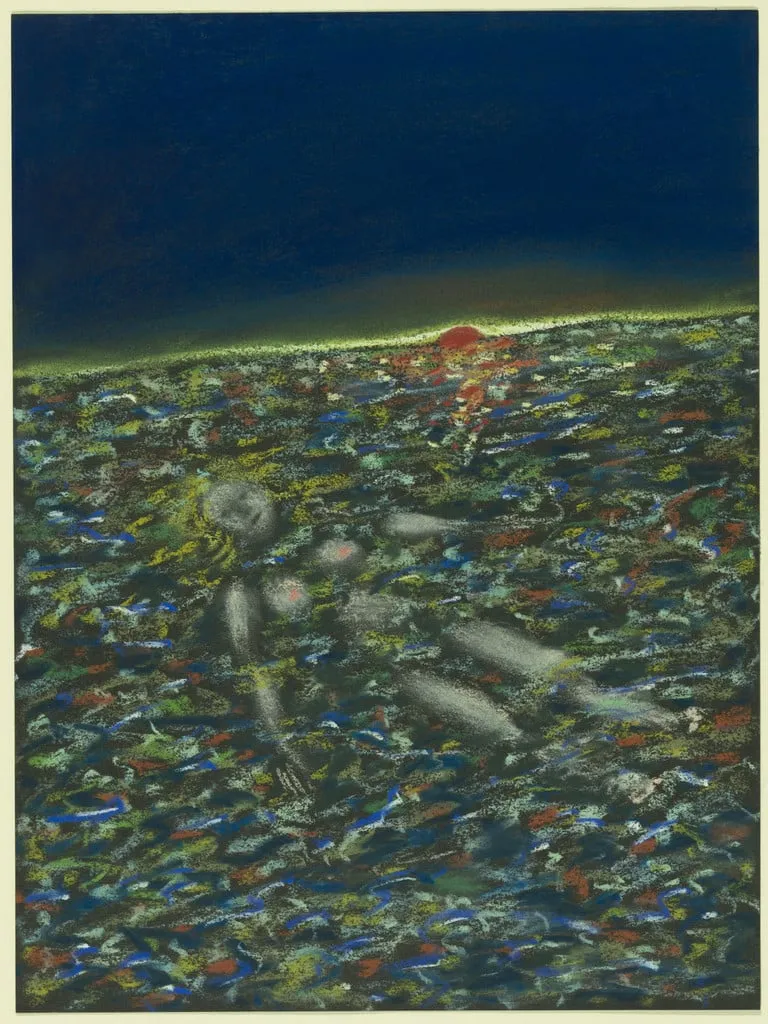 Untitled, by Lucas Samaras, pastel, 1962