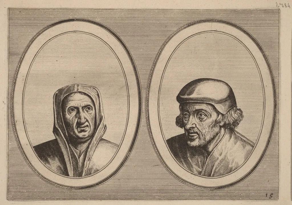 "Beveynsde Hil" and "Listighe Jorden", by Lucas van Doetechum, ink, 1564