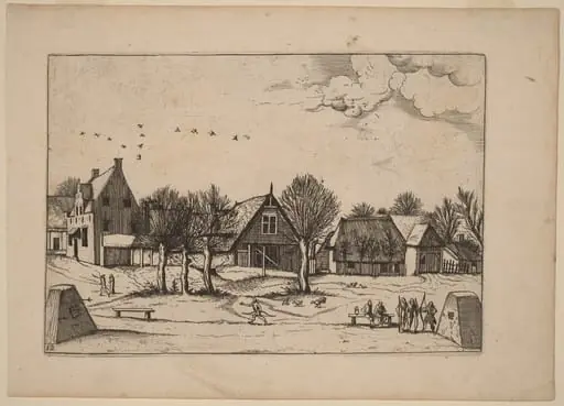 Country Village, by Lucas van Doetechum