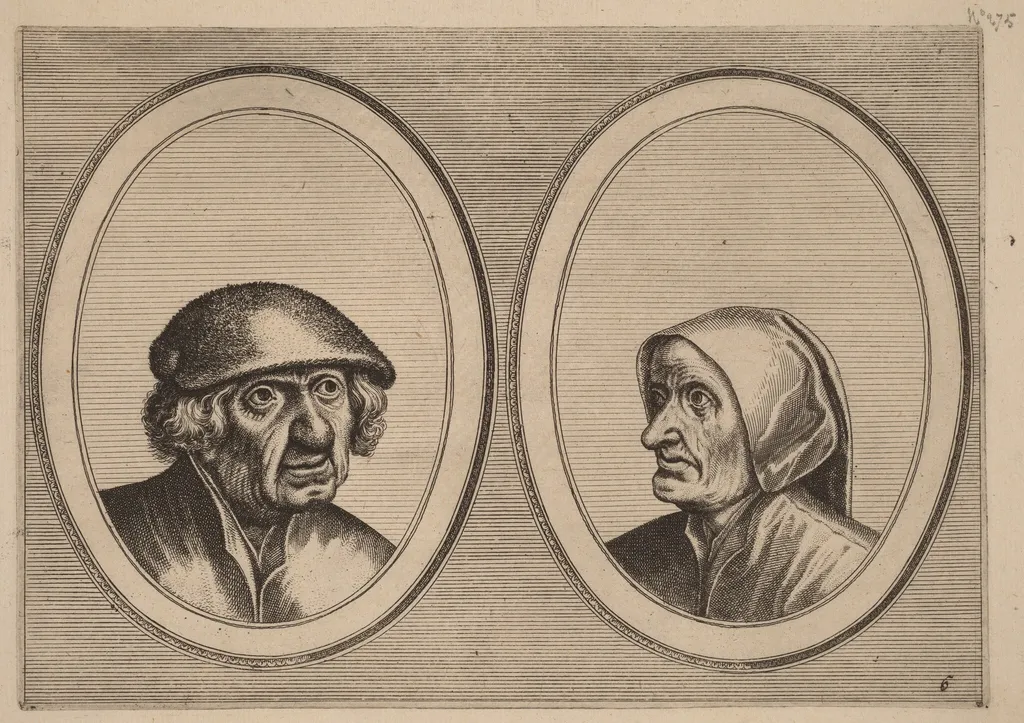 "Dirck Domp" and "Zeedighe Kniertje", by Lucas van Doetechum, ink, 1564
