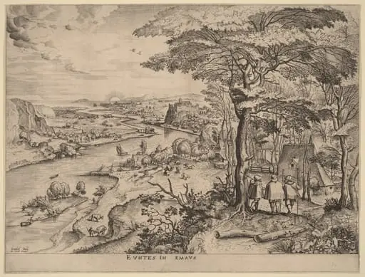 Euntes in Emaus (The Pilgrims to Emmaus), by Lucas van Doetechum