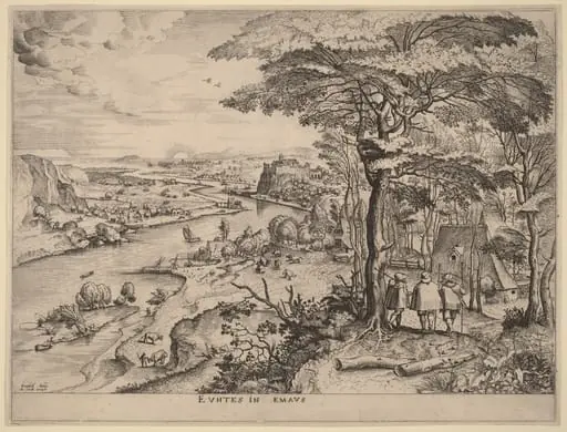 Euntes in Emaus (The Pilgrims to Emmaus), by Lucas van Doetechum