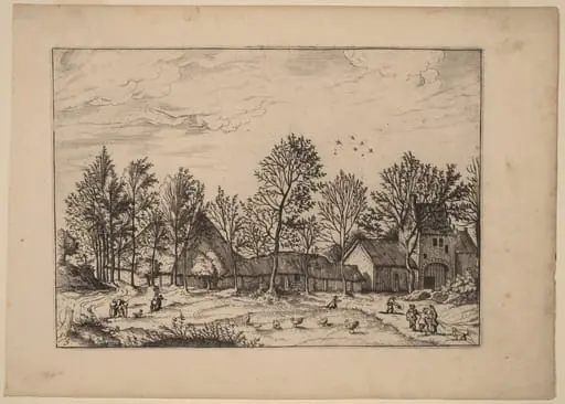 Farm with Gateway, by Lucas van Doetechum