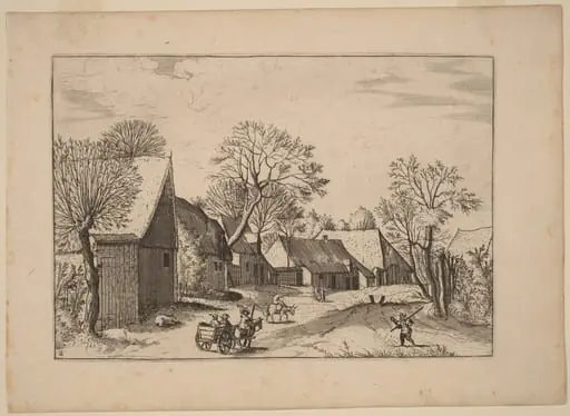 Farms and Shed, by Lucas van Doetechum