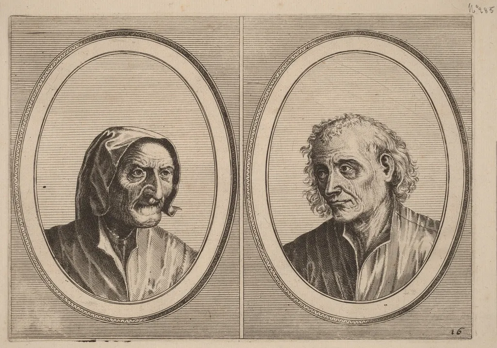 "Foockel Frons-muyl" and "Pietje Hard-loop", by Lucas van Doetechum, ink, 1564