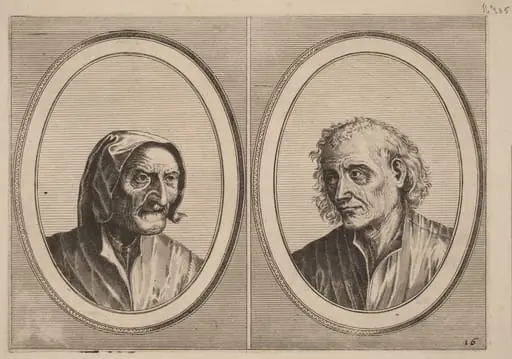 "Foockel Frons-muyl" and "Pietje Hard-loop", by Lucas van Doetechum