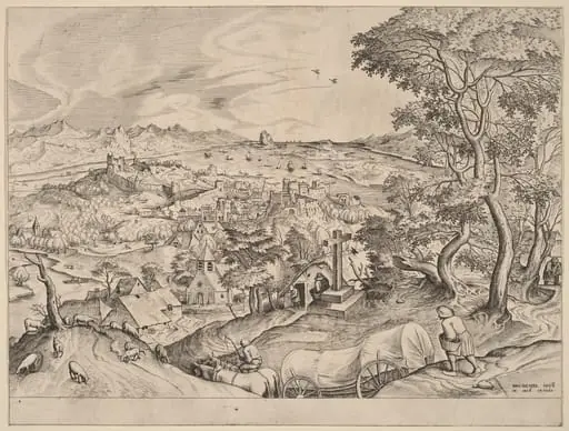 Plaustrum Belgicum (The Belgian Wagon), by Lucas van Doetechum