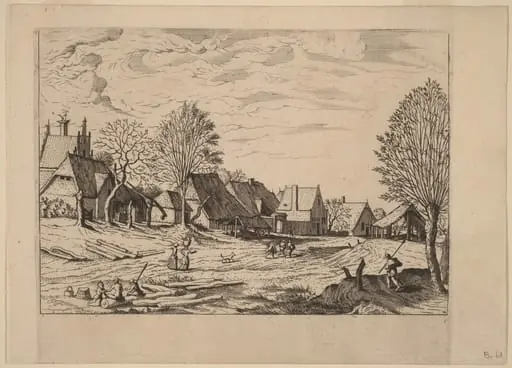 Village Street, by Lucas van Doetechum