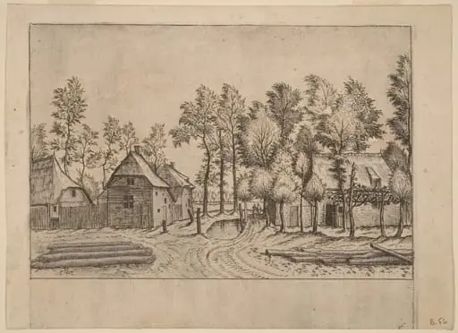 Village Street, by Lucas van Doetechum