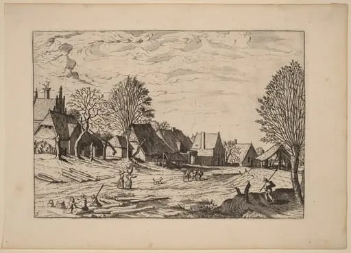 Village Street, by Lucas van Doetechum