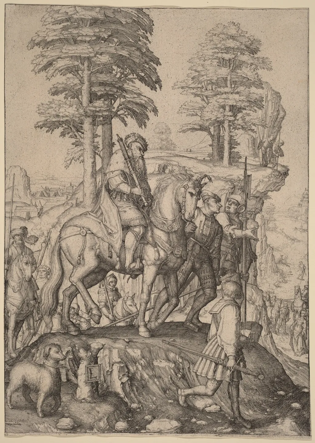 Abigail and David, by Lucas van Leyden, ink, 1508