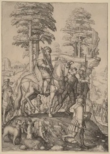 Abigail and David, by Lucas van Leyden