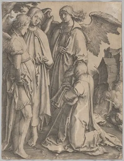 Abraham and the Angels, by Lucas van Leyden