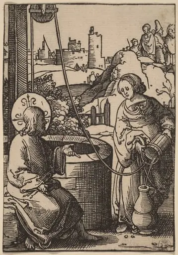 Christ and the Woman of Samaria, by Lucas van Leyden